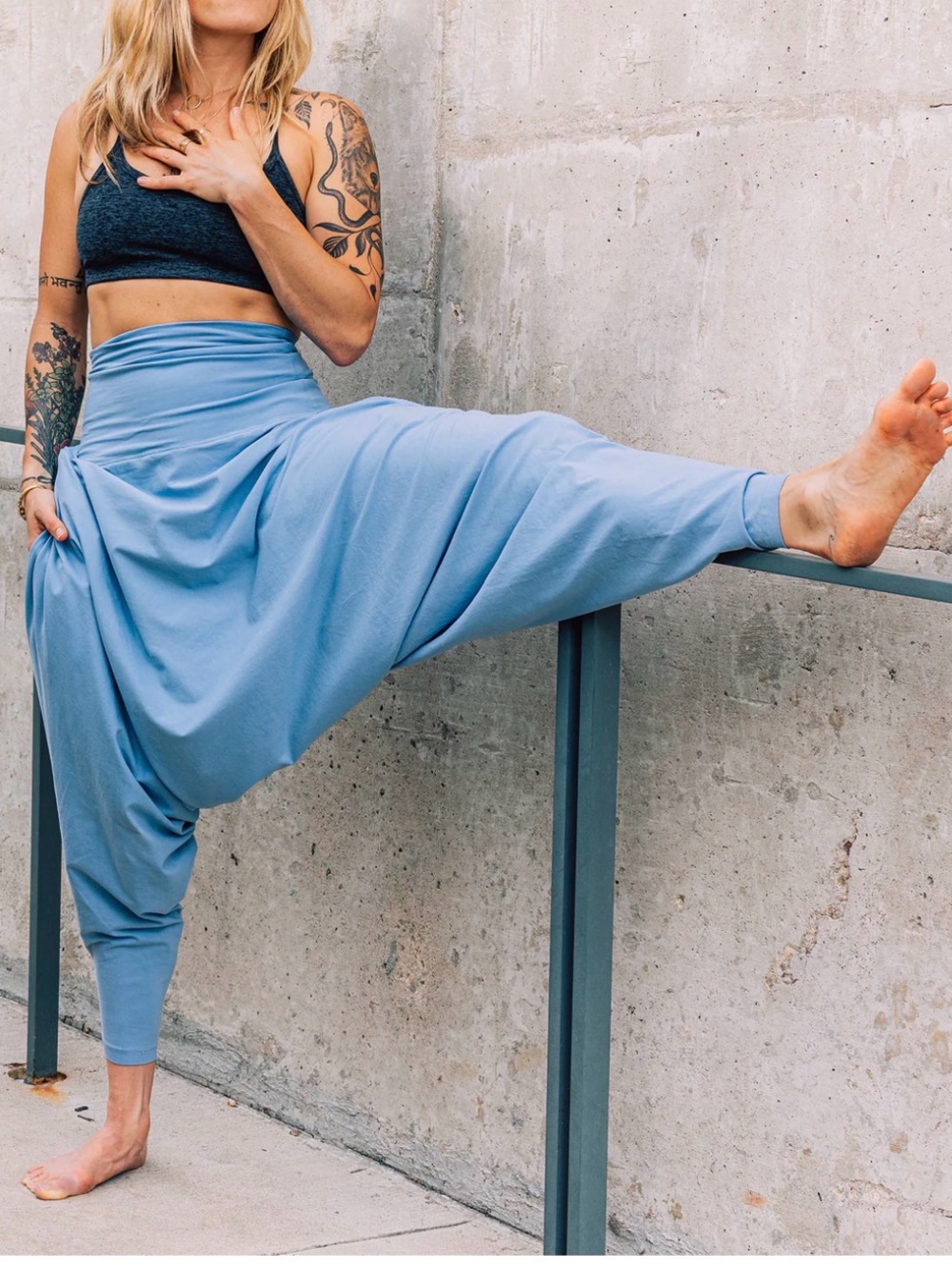 Buddha Pants San Fran Organic Harem Pant High Waist Yoga Travel Hippie Yoga XS